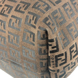 Fendi FF Vintage Brown Zucca Print Zip Shoulder Tote