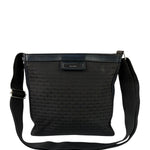 Christian Dior Black Leather Trim Canvas Dior Print Crossbody Bag