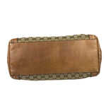 Gucci Beige/Brown Leather GG Satchel Two-Way Bag