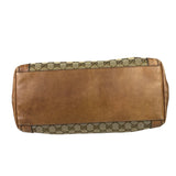 Gucci Beige/Brown Leather GG Satchel Two-Way Bag