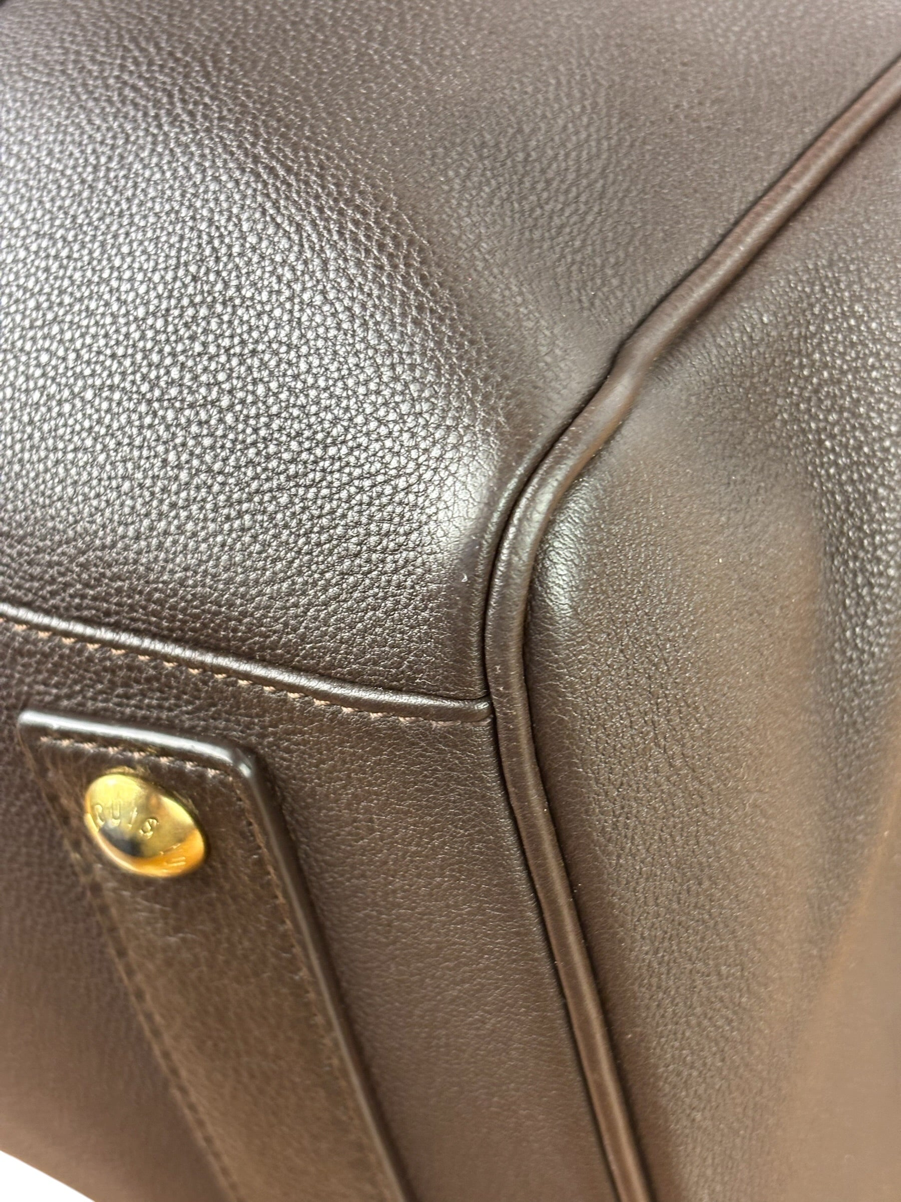 Louis Vuitton Chocolate Calfskin Sofia Coppola Duffel Bag