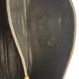 Celine Vintage Black Leather Shoulder Bag
