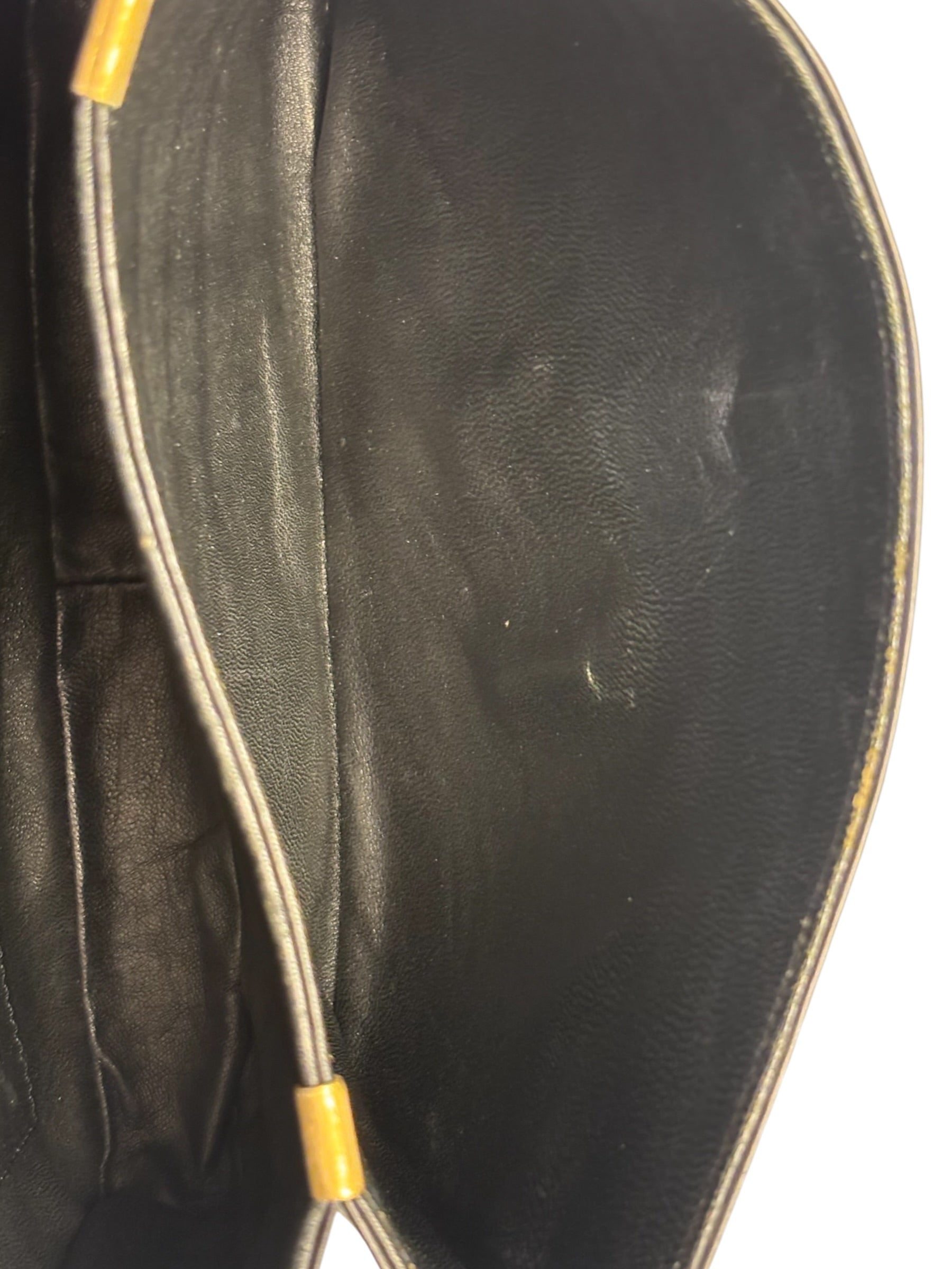 Celine Vintage Black Leather Shoulder Bag