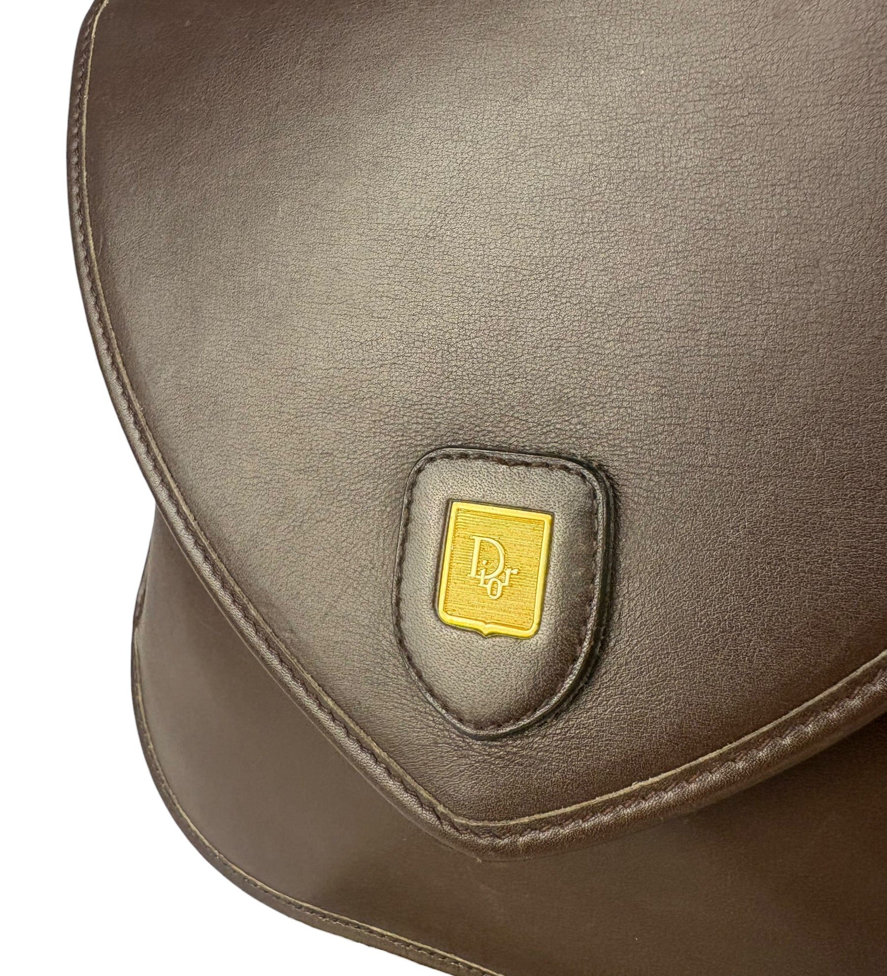 Christian Dior Vintage Brown Leather Messenger