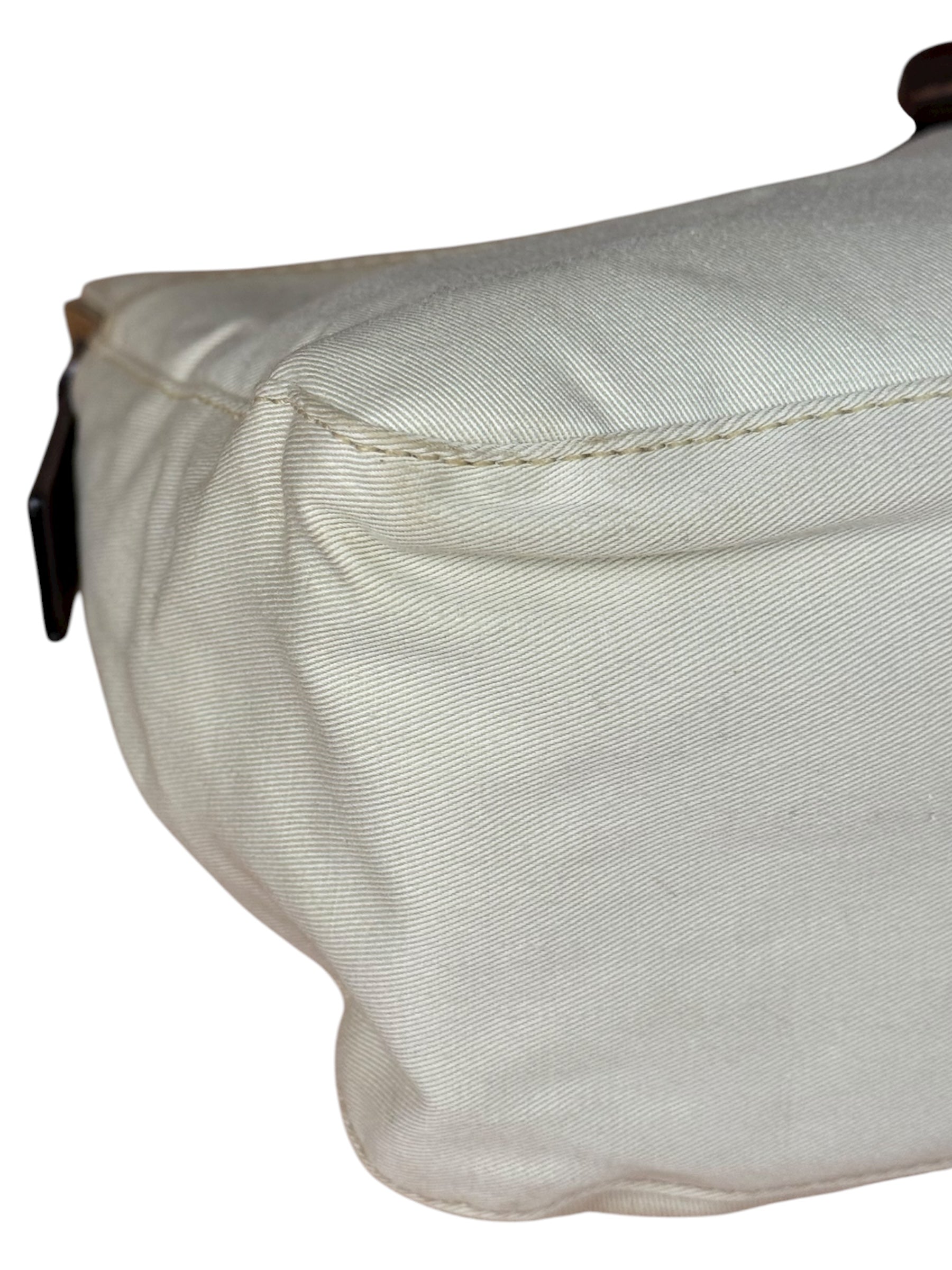 Fendi Cream Baguette Shoulder Bag