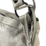 Balenciaga Grey Lambskin Day Moto Hobo Bag