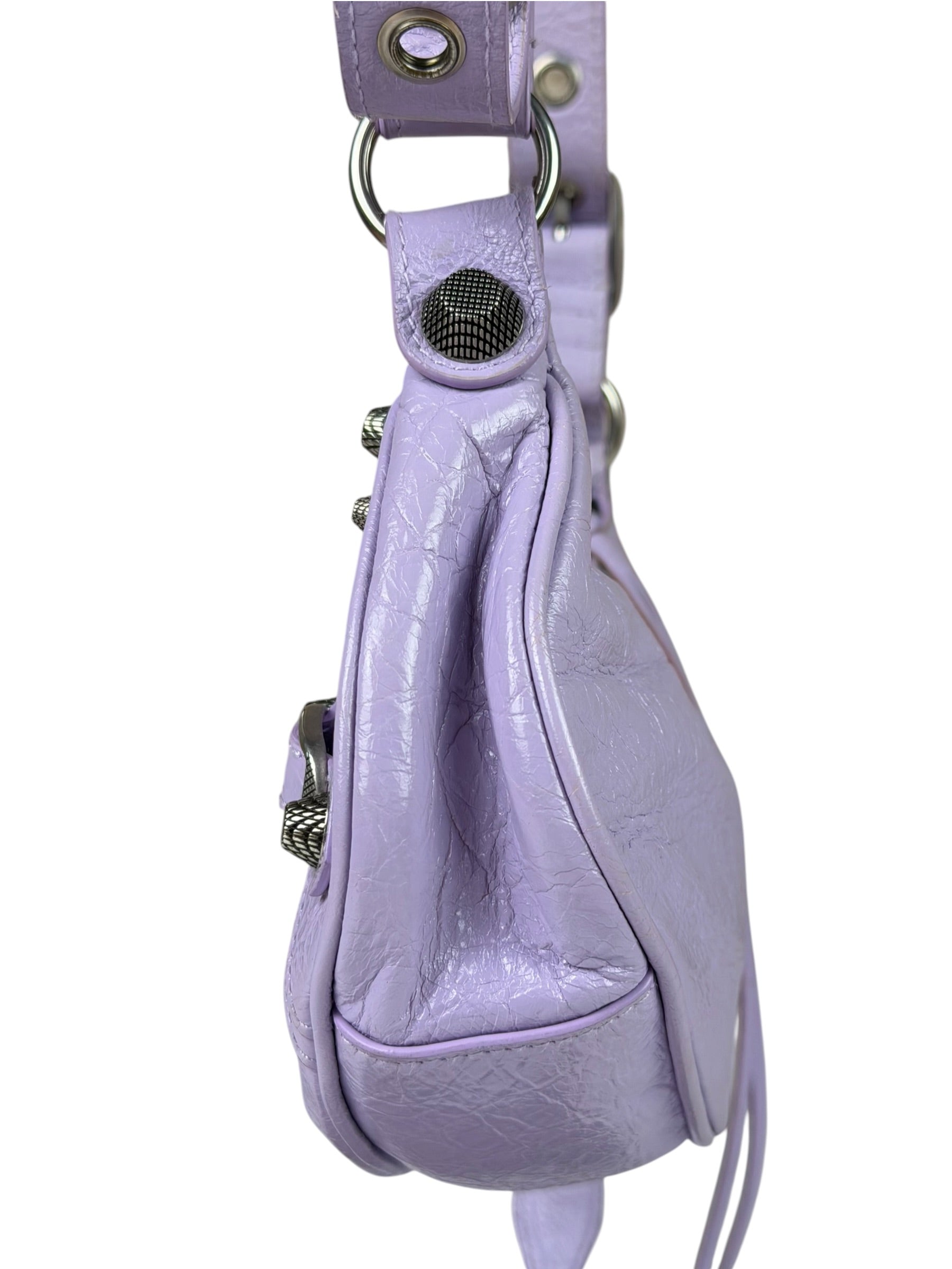 Balenciaga Lilac Calfskin Le Cagole XS Shoulder Bag