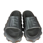 Balmain Ari Black Rubber Sandals