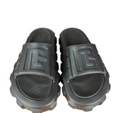Balmain Ari Black Rubber Sandals