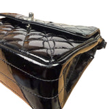 Chanel Black Quilted Patent Leather Top Handle 1996