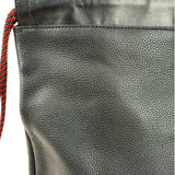 Gucci Black Leather Drawstring Backpack