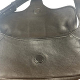 Gucci Black Leather Aphrodite GG Emblem Flap Bag