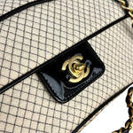 Chanel East West Beige Jersey Flap Bag 2002