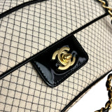 Chanel East West Beige Jersey Flap Bag 2002