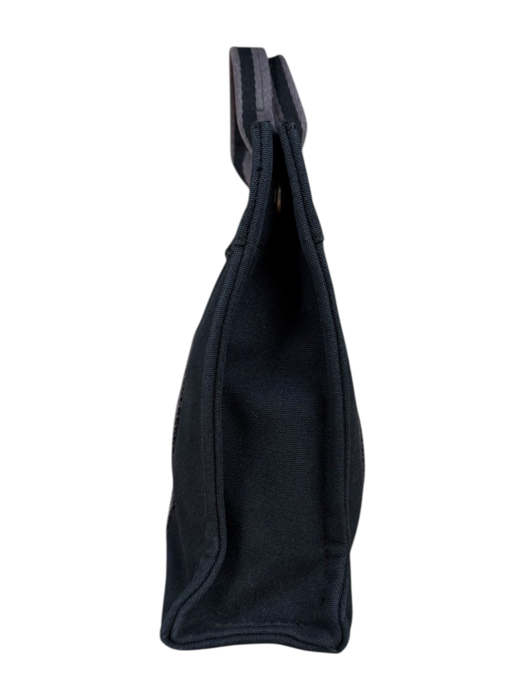 Hermes Black Fourre Tout Canvas Tote