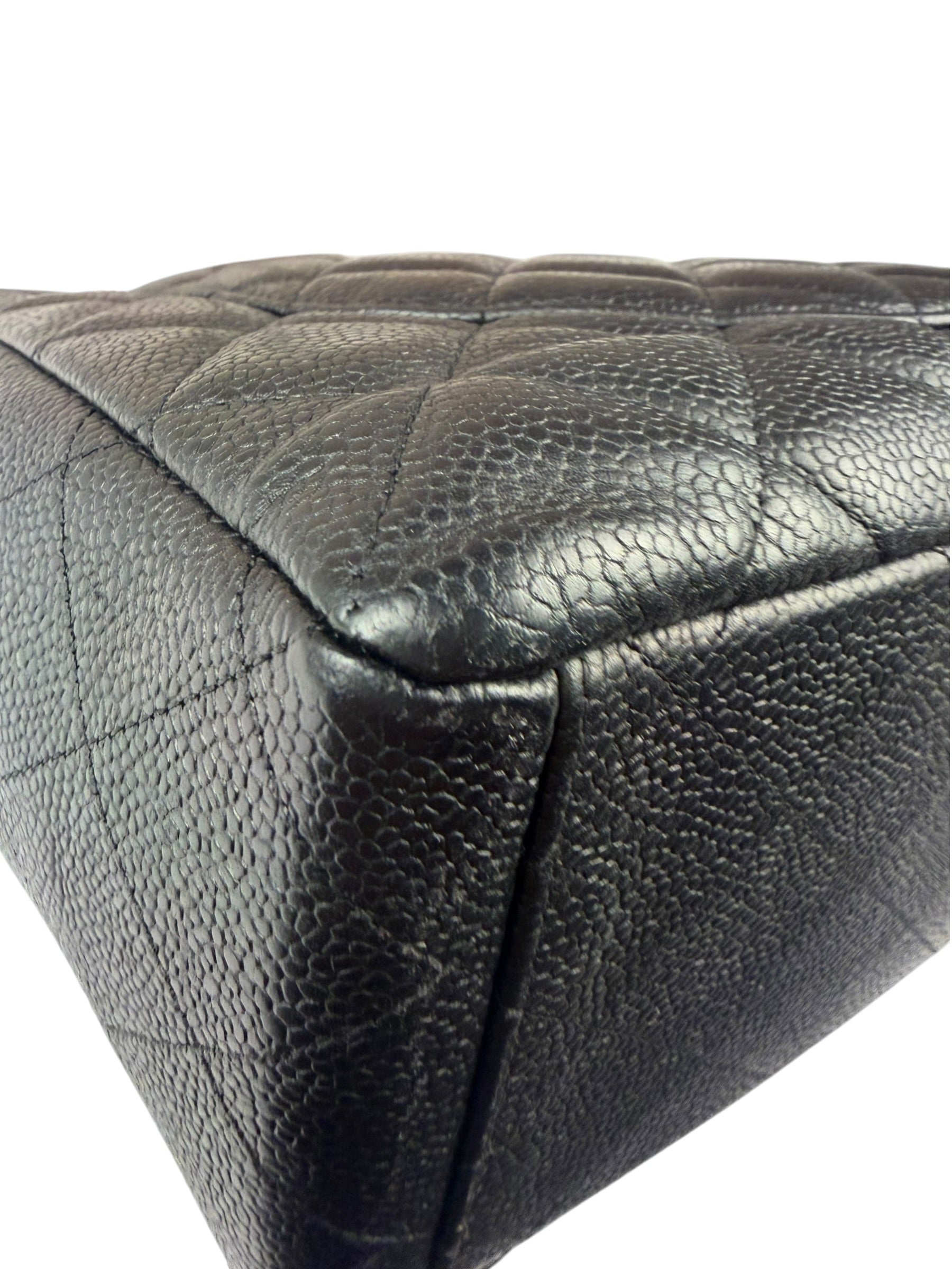 Chanel Black Quilted Leather Jumbo Classic Flap Bag 2009