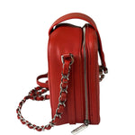 Chanel Red Quilted Lambskin Nano CC Box Camera Bag 2018