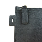 Saint Laurent Black Leather Zip Pouch