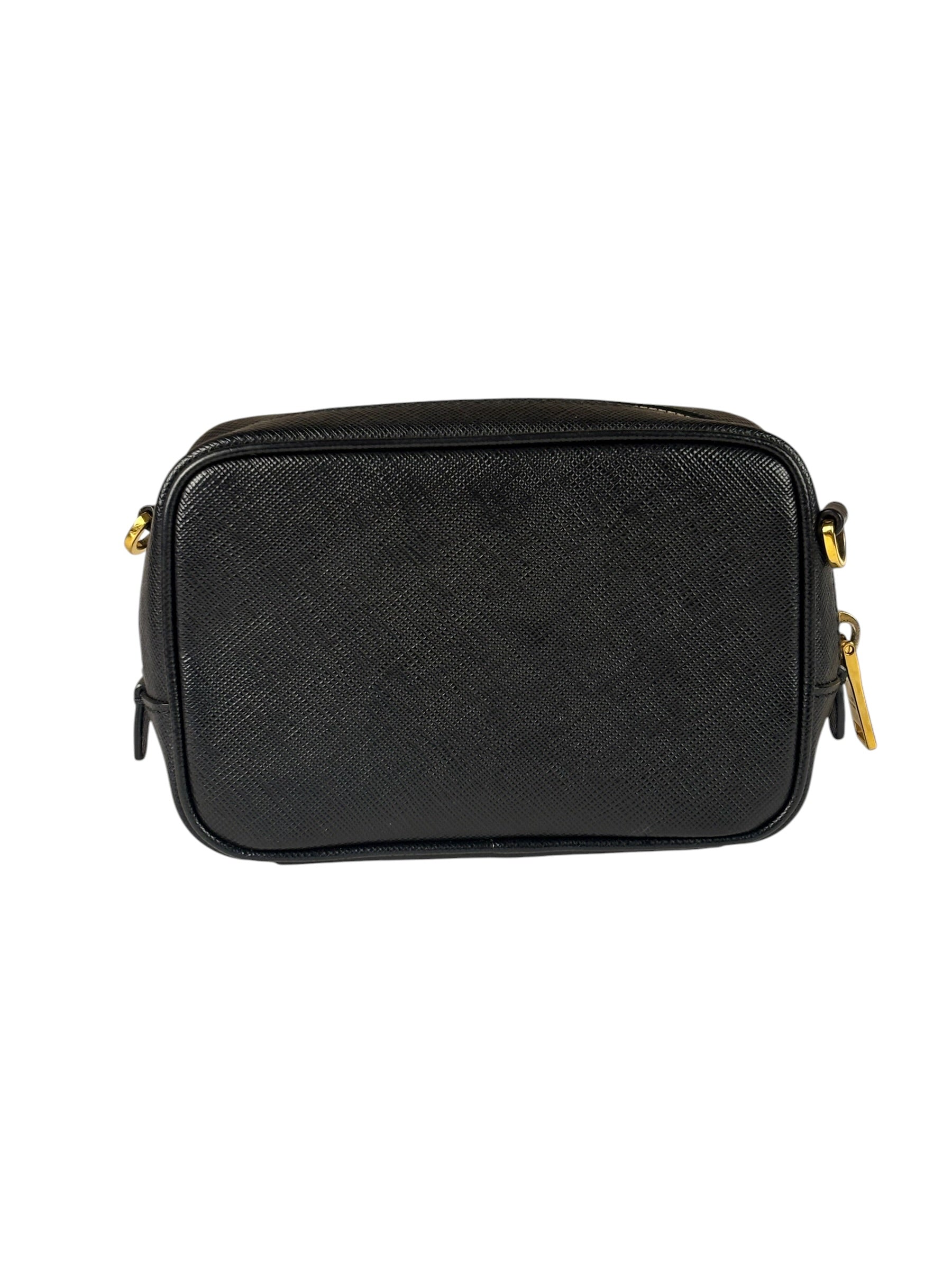 Prada Black Saffiano Leather Mini Camera Bag