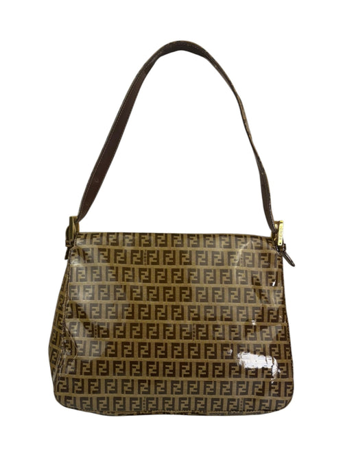 Fendi Beige/Brown PVC Mamma Baguette