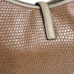 Salvatore Ferragamo Brown Lizard-Embossed Hobo Bag