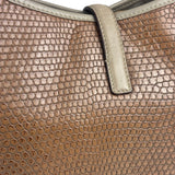 Salvatore Ferragamo Brown Lizard-Embossed Hobo Bag