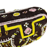 Fendi Canvas Baguette Dark Brown Beaded