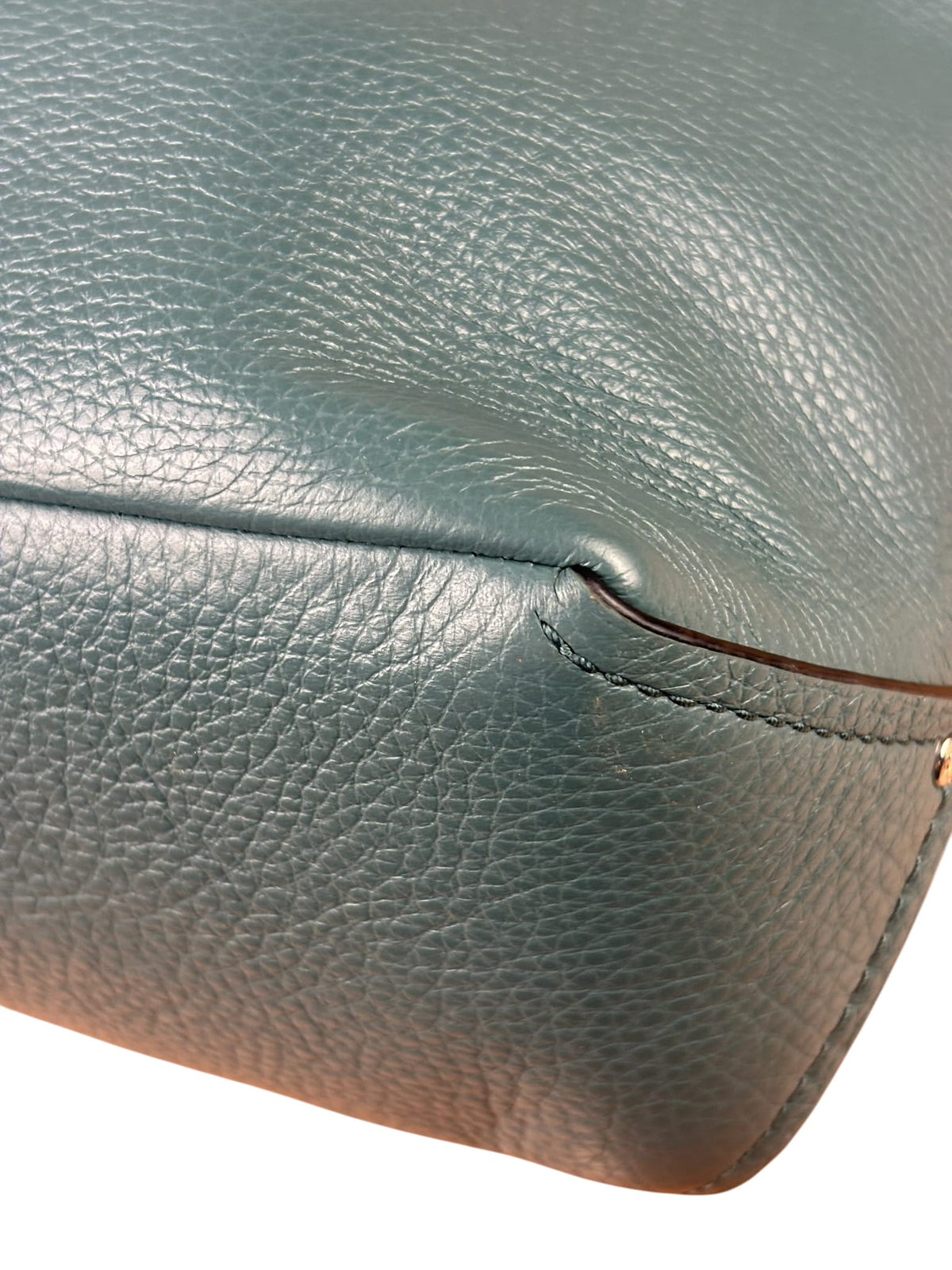 Coach Green Pebbled Leather Rogue Shoulder Bag