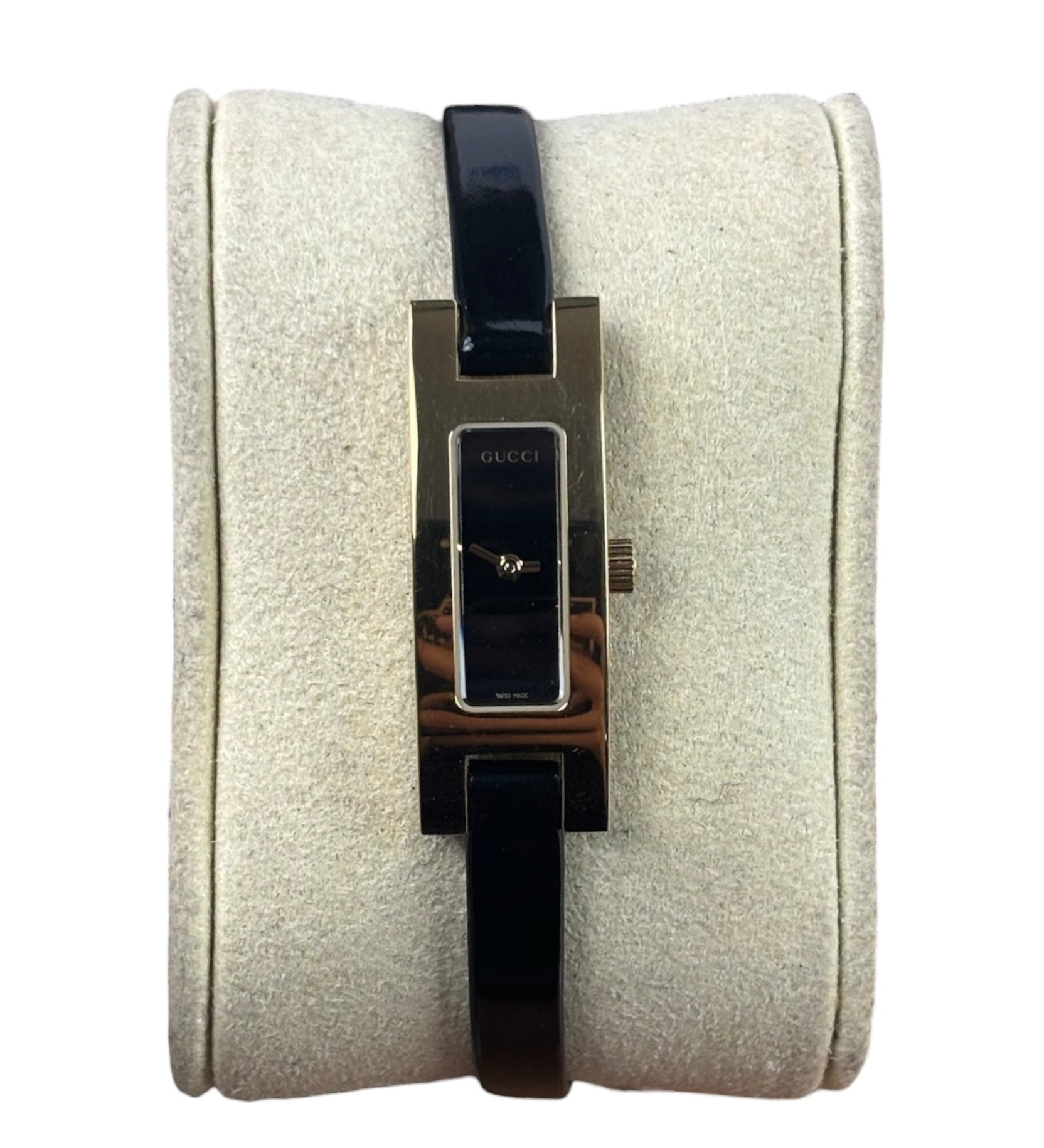 Gucci 3900L Black Dial Black Strap
