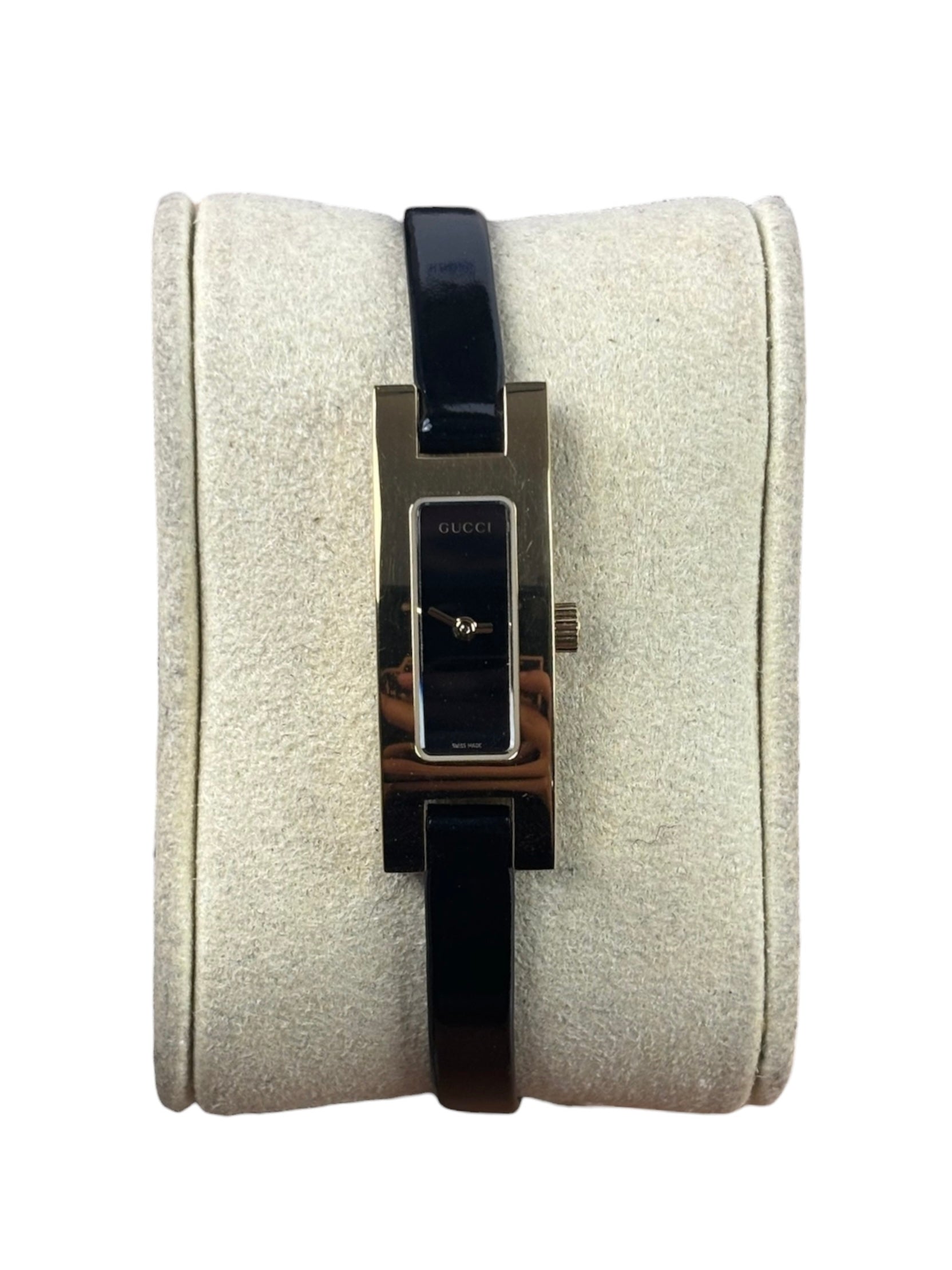 Gucci 3900L Black Dial Black Strap