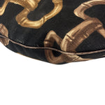 Gucci Black/Brown Leather Trim Half-Moon Hobo Bag