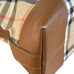 Burberry Vintage House Haymarket Check Dome Satchel Handbag