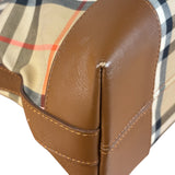 Burberry Vintage House Haymarket Check Dome Satchel Handbag