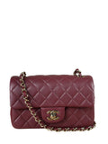 Chanel Burgundy Quilted Lambskin Small Flap Bag 2021