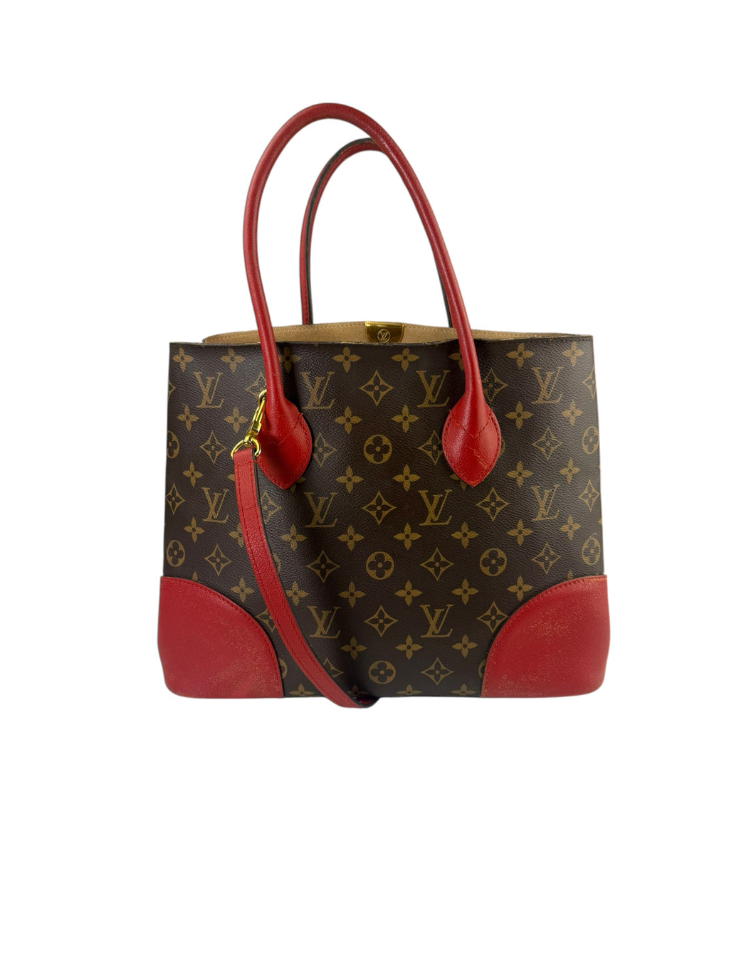Louis Vuitton Brown/Cherry Red Monogram Flandrin Two-Way Bag