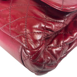 Chanel Red Quilted Calfskin Glazed Medium Duo Flap Bag 2012