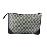 Gucci Vintage GG Coated Canvas Zip Travel Pouch Navy