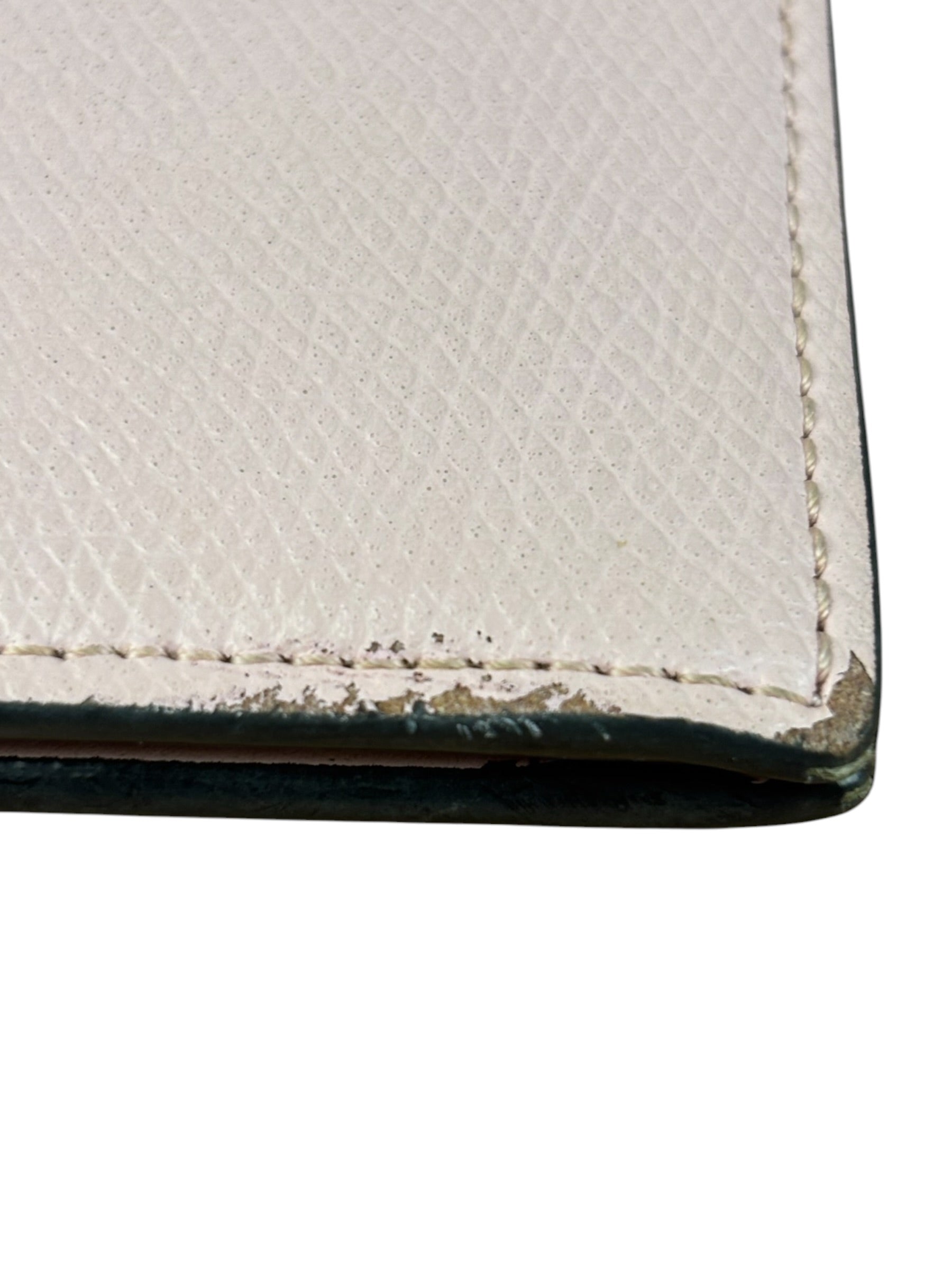 Fendi Light Pink Leather F Logo Snap Wallet
