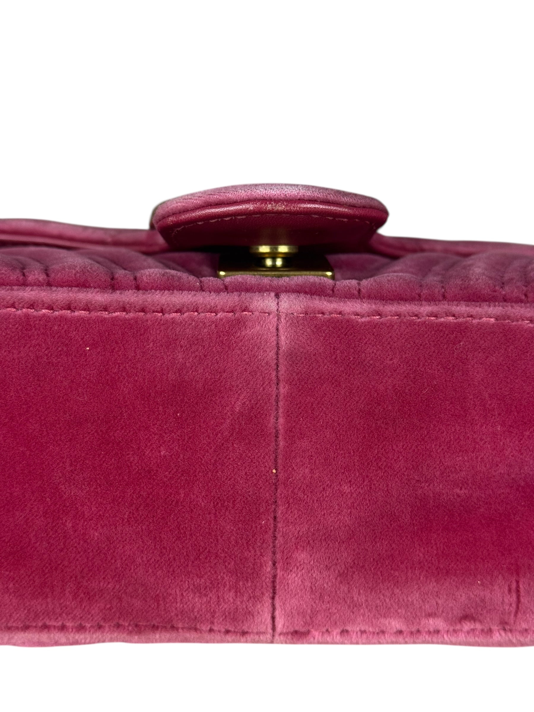 Gucci GG Marmont Pink Velour Chain Bag