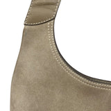 Ferragamo Vintage Beige Suede Hobo Shoulder Bag
