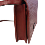 Gucci Red Micro GG Leather Crossbody Wallet