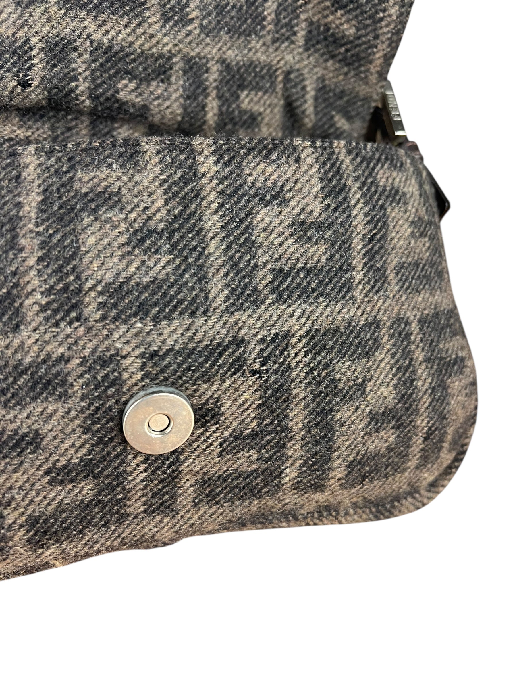 Fendi Wool Zucca Baguette