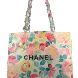 Chanel Floral Print CC Vinyl Tote 1994