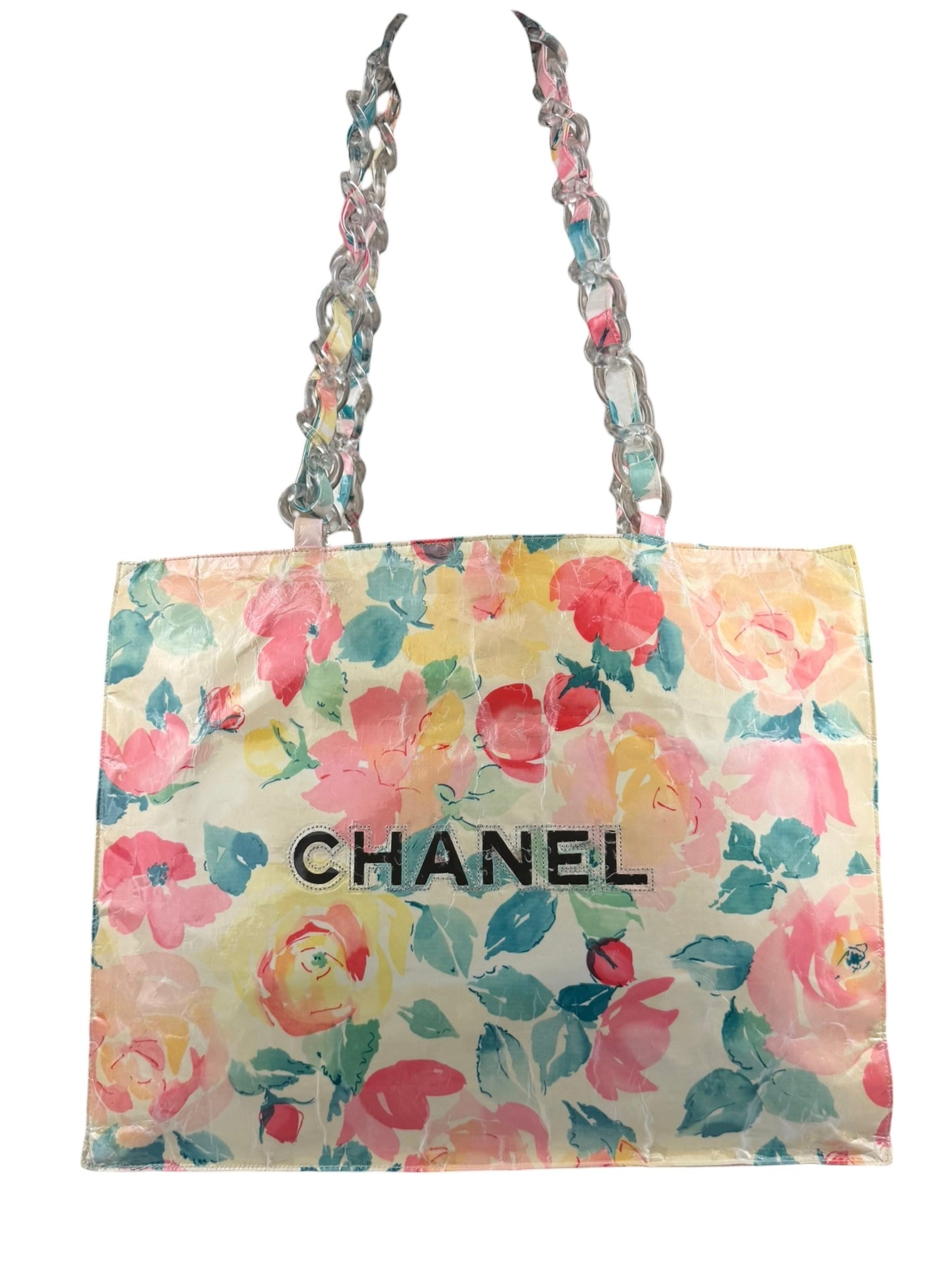 Chanel Floral Print CC Vinyl Tote 1994
