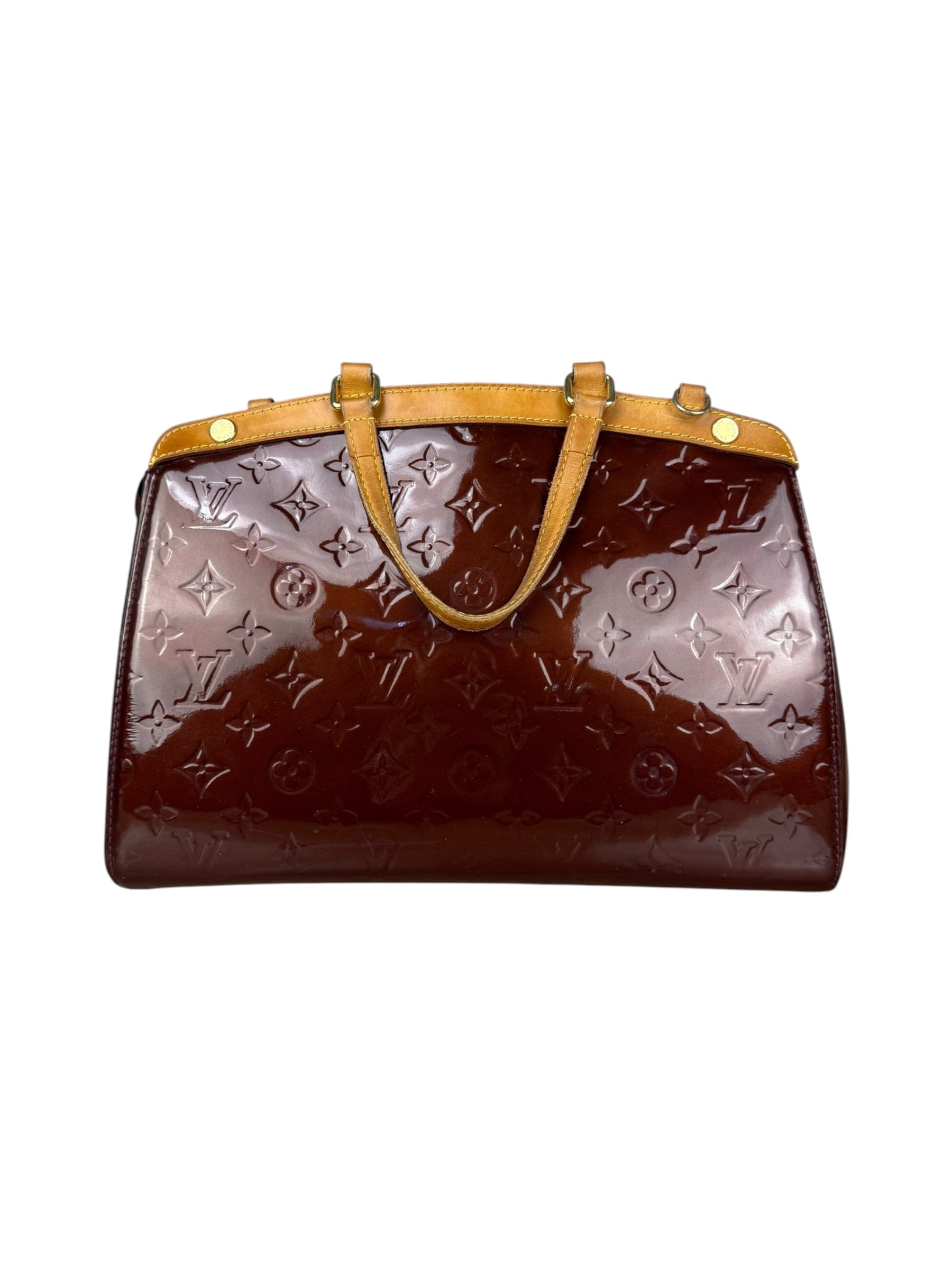Louis Vuitton Bronze Monogram Vernis Brea MM 2Way Handbag