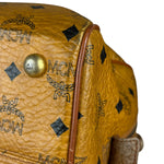 MCM Vintage Leather Logo Boston Handbag