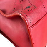 Balenciaga Red Leather Blackout City Two-Way Bag