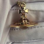 Vivienne Westwood Oval Crystal Stone Medallion Pendant Necklace