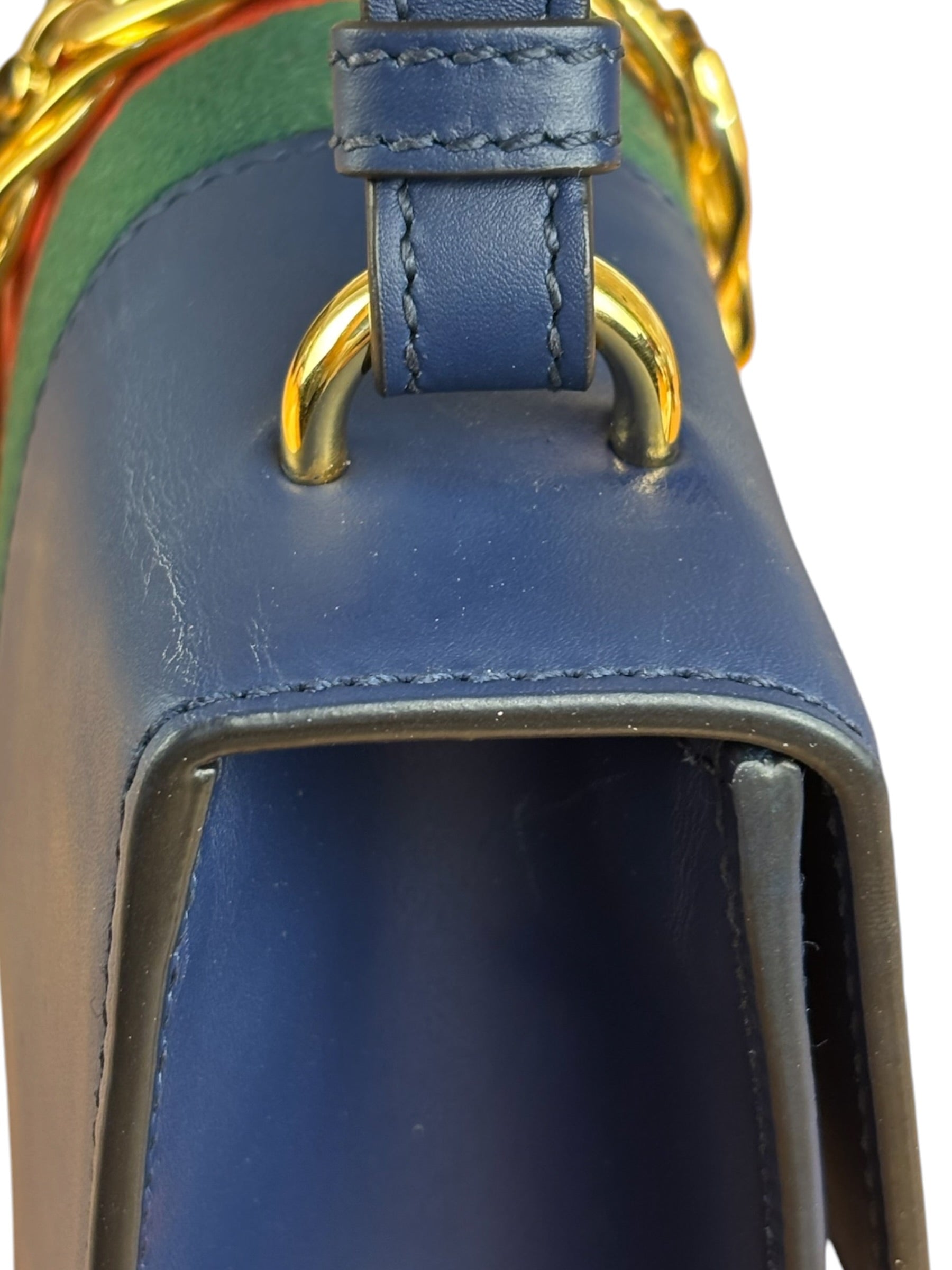 Gucci Navy Blue Sylvie Leather Crossbody Bag
