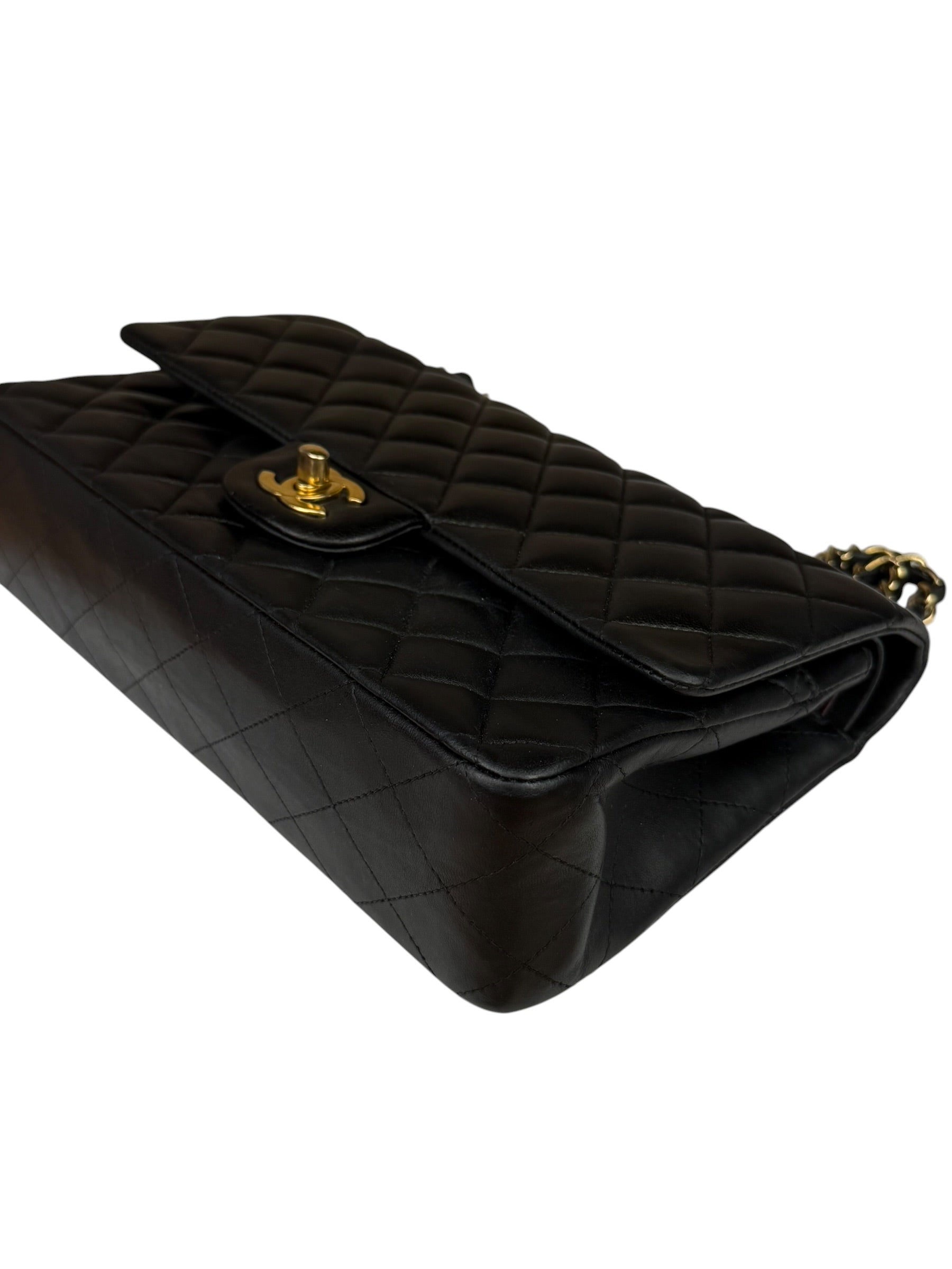 Chanel Black Quilted Leather Classic Medium Double Flap Bag 2014
